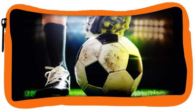 Snoogg Eco Friendly Canvas Football 2630 Student Pen Pencil Case Coin Purse Pouch Cosmetic Makeup Bag (ORANGE) Pouch(Multicolor) Flipkart