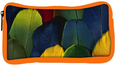 

Snoogg Eco Friendly Canvas Colorful Feathers Designer Student Pen Pencil Case Coin Purse Pouch Cosmetic Makeup Bag (ORANGE) Pouch(Multicolor)