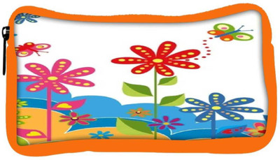 

Snoogg Eco Friendly Canvas White Flower Graphic Student Pen Pencil Case Coin Purse Pouch Cosmetic Makeup Bag (ORANGE) Pouch(Multicolor)