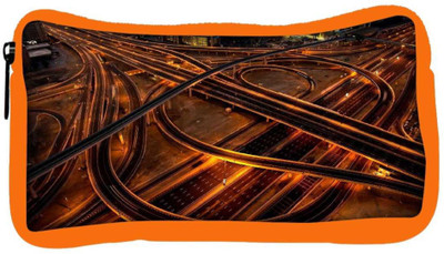 

Snoogg Eco Friendly Canvas Curve Roads Designer Student Pen Pencil Case Coin Purse Pouch Cosmetic Makeup Bag (ORANGE) Pouch(Multicolor)