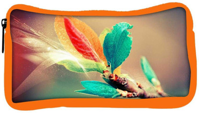 

Snoogg Eco Friendly Canvas Colorful Leaves Digital Art Designer Student Pen Pencil Case Coin Purse Pouch Cosmetic Makeup Bag (ORANGE) Pouch(Multicolor)