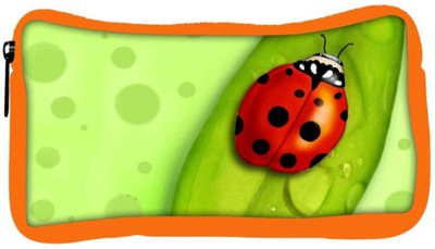 

Snoogg Eco Friendly Canvas Red Beatel Designer Student Pen Pencil Case Coin Purse Pouch Cosmetic Makeup Bag (ORANGE) Pouch(Multicolor)