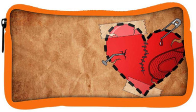 

Snoogg Eco Friendly Canvas Broken Heart Designer Student Pen Pencil Case Coin Purse Pouch Cosmetic Makeup Bag (ORANGE) Pouch(Multicolor)