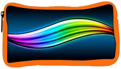 

Snoogg Eco Friendly Canvas Colorful Abstract Design Designer Student Pen Pencil Case Coin Purse Pouch Cosmetic Makeup Bag (ORANGE) Pouch(Multicolor)