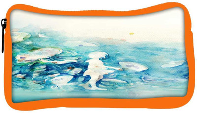 

Snoogg Eco Friendly Canvas Watercolor-Blue-Girl Designer Student Pen Pencil Case Coin Purse Pouch Cosmetic Makeup Bag (ORANGE) Pouch(Multicolor)