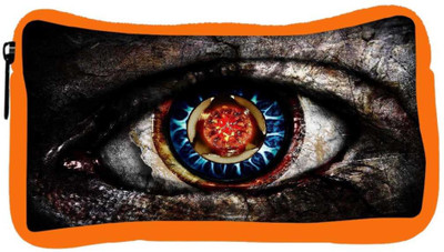 

Snoogg Eco Friendly Canvas Dangerous Eyes Designer Student Pen Pencil Case Coin Purse Pouch Cosmetic Makeup Bag (ORANGE) Pouch(Multicolor)