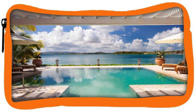 

Snoogg Eco Friendly Canvas Resort Swimming Pool Designer Student Pen Pencil Case Coin Purse Pouch Cosmetic Makeup Bag (ORANGE) Pouch(Multicolor)