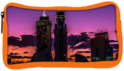 

Snoogg Eco Friendly Canvas Abstract Building At Night Designer Student Pen Pencil Case Coin Purse Pouch Cosmetic Makeup Bag (ORANGE) Pouch(Multicolor)