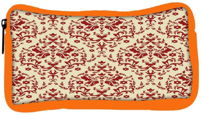 

Snoogg Eco Friendly Canvas Red Cream Pattern Designer Student Pen Pencil Case Coin Purse Pouch Cosmetic Makeup Bag (ORANGE) Pouch(Multicolor)