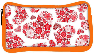 

Snoogg Eco Friendly Canvas Floral Hearts Holiday Designer Student Pen Pencil Case Coin Purse Pouch Cosmetic Makeup Bag (ORANGE) Pouch(Multicolor)