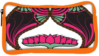 

Snoogg Eco Friendly Canvas Floral Paisley Design Student Pen Pencil Case Coin Purse Pouch Cosmetic Makeup Bag (ORANGE) Pouch(Multicolor)