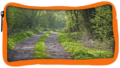 

Snoogg Eco Friendly Canvas Abstract Pathway Designer Student Pen Pencil Case Coin Purse Pouch Cosmetic Makeup Bag (ORANGE) Pouch(Multicolor)