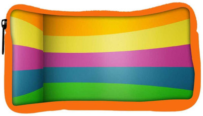 

Snoogg Eco Friendly Canvas Colorful Bandwidth Designer Student Pen Pencil Case Coin Purse Pouch Cosmetic Makeup Bag (ORANGE) Pouch(Multicolor)