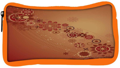 

Snoogg Eco Friendly Canvas Floral Background Student Pen Pencil Case Coin Purse Pouch Cosmetic Makeup Bag (ORANGE) Pouch(Multicolor)