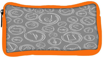 

Snoogg Eco Friendly Canvas Grey Music Designer Student Pen Pencil Case Coin Purse Pouch Cosmetic Makeup Bag (ORANGE) Pouch(Multicolor)
