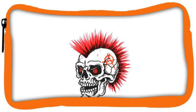 

Snoogg Eco Friendly Canvas Punky Skull Designer Student Pen Pencil Case Coin Purse Pouch Cosmetic Makeup Bag (ORANGE) Pouch(Multicolor)