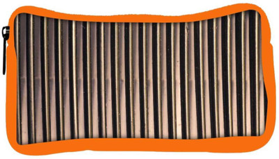 

Snoogg Eco Friendly Canvas Black Strips Designer Student Pen Pencil Case Coin Purse Pouch Cosmetic Makeup Bag (ORANGE) Pouch(Multicolor)