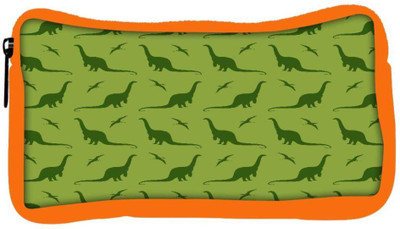 

Snoogg Eco Friendly Canvas Dinosaur Green Pattern Designer Student Pen Pencil Case Coin Purse Pouch Cosmetic Makeup Bag (ORANGE) Pouch(Multicolor)
