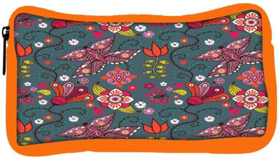 

Snoogg Eco Friendly Canvas Multicolor Butterfly Designer Student Pen Pencil Case Coin Purse Pouch Cosmetic Makeup Bag (ORANGE) Pouch(Multicolor)