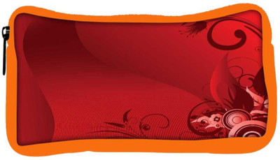 

Snoogg Eco Friendly Canvas Floral Background Student Pen Pencil Case Coin Purse Pouch Cosmetic Makeup Bag (ORANGE) Pouch(Multicolor)
