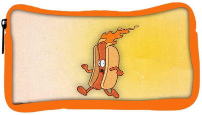 

Snoogg Eco Friendly Canvas Burning Hotdog Designer Student Pen Pencil Case Coin Purse Pouch Cosmetic Makeup Bag (ORANGE) Pouch(Multicolor)