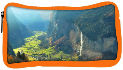 

Snoogg Eco Friendly Canvas Small Waterfall Designer Student Pen Pencil Case Coin Purse Pouch Cosmetic Makeup Bag (ORANGE) Pouch(Multicolor)