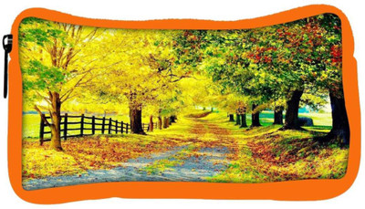 

Snoogg Eco Friendly Canvas Green Leaves Designer Student Pen Pencil Case Coin Purse Pouch Cosmetic Makeup Bag (ORANGE) Pouch(Multicolor)