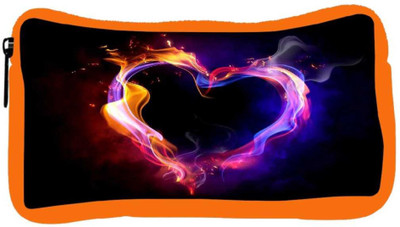 

Snoogg Eco Friendly Canvas Abstract Heart Designer Student Pen Pencil Case Coin Purse Pouch Cosmetic Makeup Bag (ORANGE) Pouch(Multicolor)