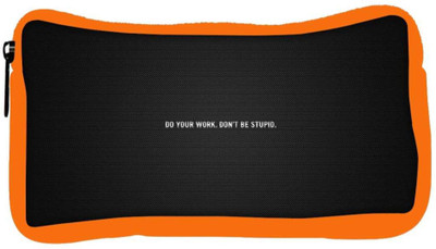 

Snoogg Eco Friendly Canvas Do Your Work Designer Student Pen Pencil Case Coin Purse Pouch Cosmetic Makeup Bag (ORANGE) Pouch(Multicolor)