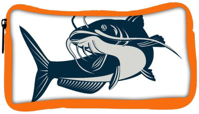 

Snoogg Eco Friendly Canvas Catfish Jumping Student Pen Pencil Case Coin Purse Pouch Cosmetic Makeup Bag (ORANGE) Pouch(Multicolor)