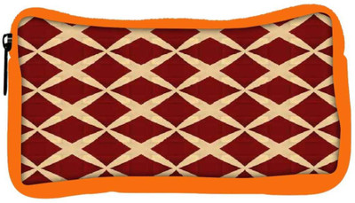 

Snoogg Eco Friendly Canvas Red Diamonds Designer Student Pen Pencil Case Coin Purse Pouch Cosmetic Makeup Bag (ORANGE) Pouch(Multicolor)