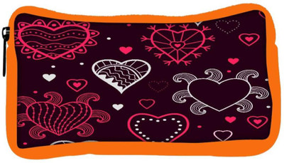 

Snoogg Eco Friendly Canvas Abstract Hearts Maroon Pattern Designer Student Pen Pencil Case Coin Purse Pouch Cosmetic Makeup Bag (ORANGE) Pouch(Multicolor)