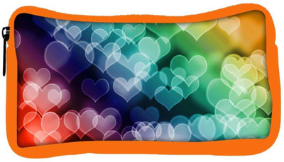 

Snoogg Eco Friendly Canvas Colored Hearts Designer Student Pen Pencil Case Coin Purse Pouch Cosmetic Makeup Bag (ORANGE) Pouch(Multicolor)