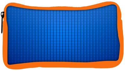 

Snoogg Eco Friendly Canvas Checks Blue Pattern Design Designer Student Pen Pencil Case Coin Purse Pouch Cosmetic Makeup Bag (ORANGE) Pouch(Multicolor)