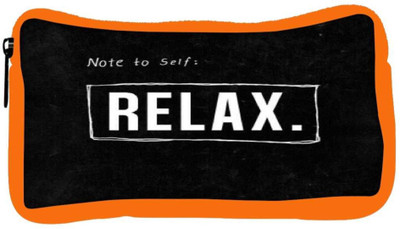

Snoogg Eco Friendly Canvas Note To Self : Relax Student Pen Pencil Case Coin Purse Pouch Cosmetic Makeup Bag (ORANGE) Pouch(Multicolor)