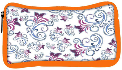 

Snoogg Eco Friendly Canvas Abstract White Pattern Designer Student Pen Pencil Case Coin Purse Pouch Cosmetic Makeup Bag (ORANGE) Pouch(Multicolor)