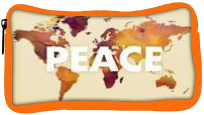 

Snoogg Eco Friendly Canvas Peace Designer Student Pen Pencil Case Coin Purse Pouch Cosmetic Makeup Bag (ORANGE) Pouch(Multicolor)