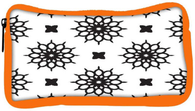 

Snoogg Eco Friendly Canvas Abstract Floral White Pattern Designer Student Pen Pencil Case Coin Purse Pouch Cosmetic Makeup Bag (ORANGE) Pouch(Multicolor)