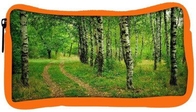 

Snoogg Eco Friendly Canvas Abstract White Trees Designer Student Pen Pencil Case Coin Purse Pouch Cosmetic Makeup Bag (ORANGE) Pouch(Multicolor)