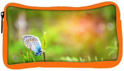 

Snoogg Eco Friendly Canvas Mixed Color Butterfly In Green Petal Designer Student Pen Pencil Case Coin Purse Pouch Cosmetic Makeup Bag (ORANGE) Pouch(Multicolor)
