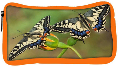 

Snoogg Eco Friendly Canvas Amazing Butterflies Designer Student Pen Pencil Case Coin Purse Pouch Cosmetic Makeup Bag (ORANGE) Pouch(Multicolor)