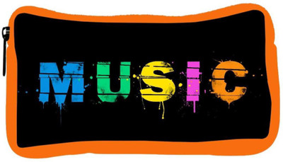 

Snoogg Eco Friendly Canvas Music Digital Designer Student Pen Pencil Case Coin Purse Pouch Cosmetic Makeup Bag (ORANGE) Pouch(Multicolor)