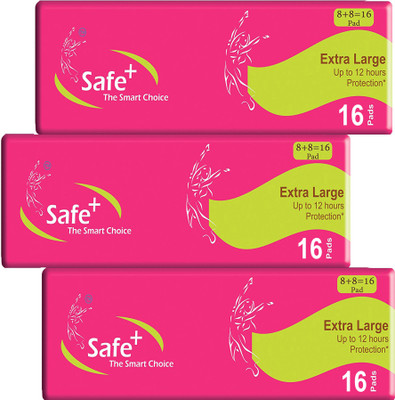 

safe plus Fresh ultra maxi-XL size 48 pieces with wings Sanitary Pad(Pack of 48)
