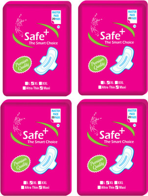 

Safe plus Fresh Dry maxi - XL size with wings Sanitary Pad(Pack of 80)