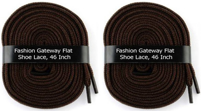 

Fashion Gateway Flat Shoe Lace for Sports shoe (120cm) FG-44 Shoe Lace(Brown, Brown Set of 2)