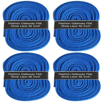 

Fashion Gateway Flat Shoe Lace for Sports shoe (120cm) FG-43 Shoe Lace(Blue, Blue, Blue, Blue Set of 4)