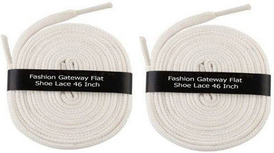 

Fashion Gateway Flat Shoe Lace for Sports shoe (120cm) FG-47 Shoe Lace(White, White Set of 2)