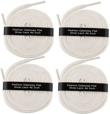 

Fashion Gateway Flat Shoe Lace for Sports shoe (120cm) FG-49 Shoe Lace(White, White, White, White Set of 4)