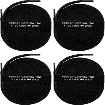 

Fashion Gateway Flat Shoe Lace for Sports shoe (120cm) FG-40 Shoe Lace(Black, Black, Black, Black Set of 4)