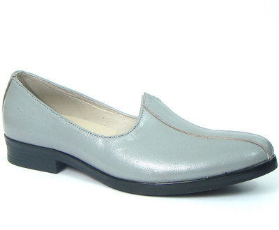 

ASM Grey Leather Nagra Shoes Party Wear For Men(Grey
